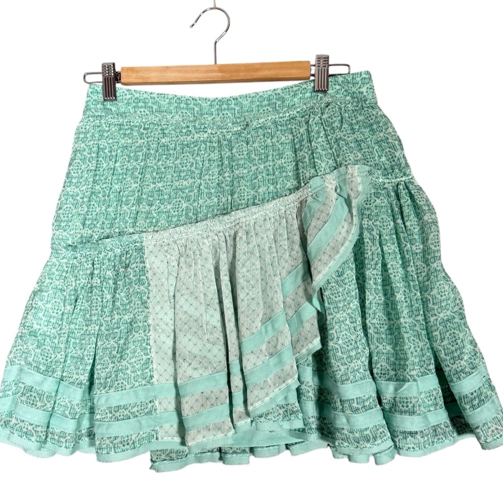 Free People Annabel Lee Mini Skirt Chiffon Layered Beachy 6